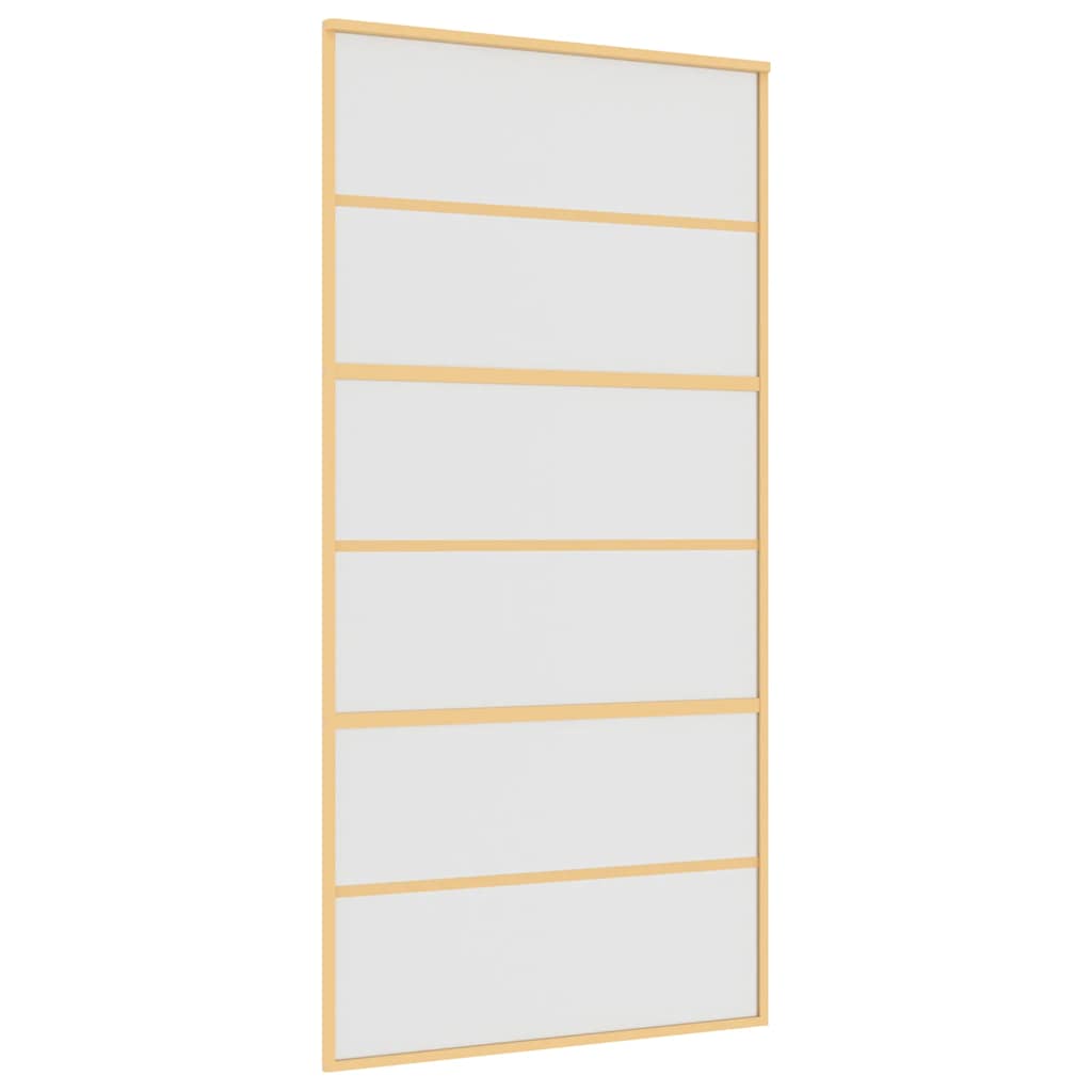 Porta Scorrevole Oro 102,5x205 Vetro Smerigliato ESG Alluminio