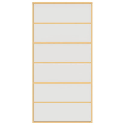 Porta Scorrevole Oro 102,5x205 Vetro Smerigliato ESG Alluminio