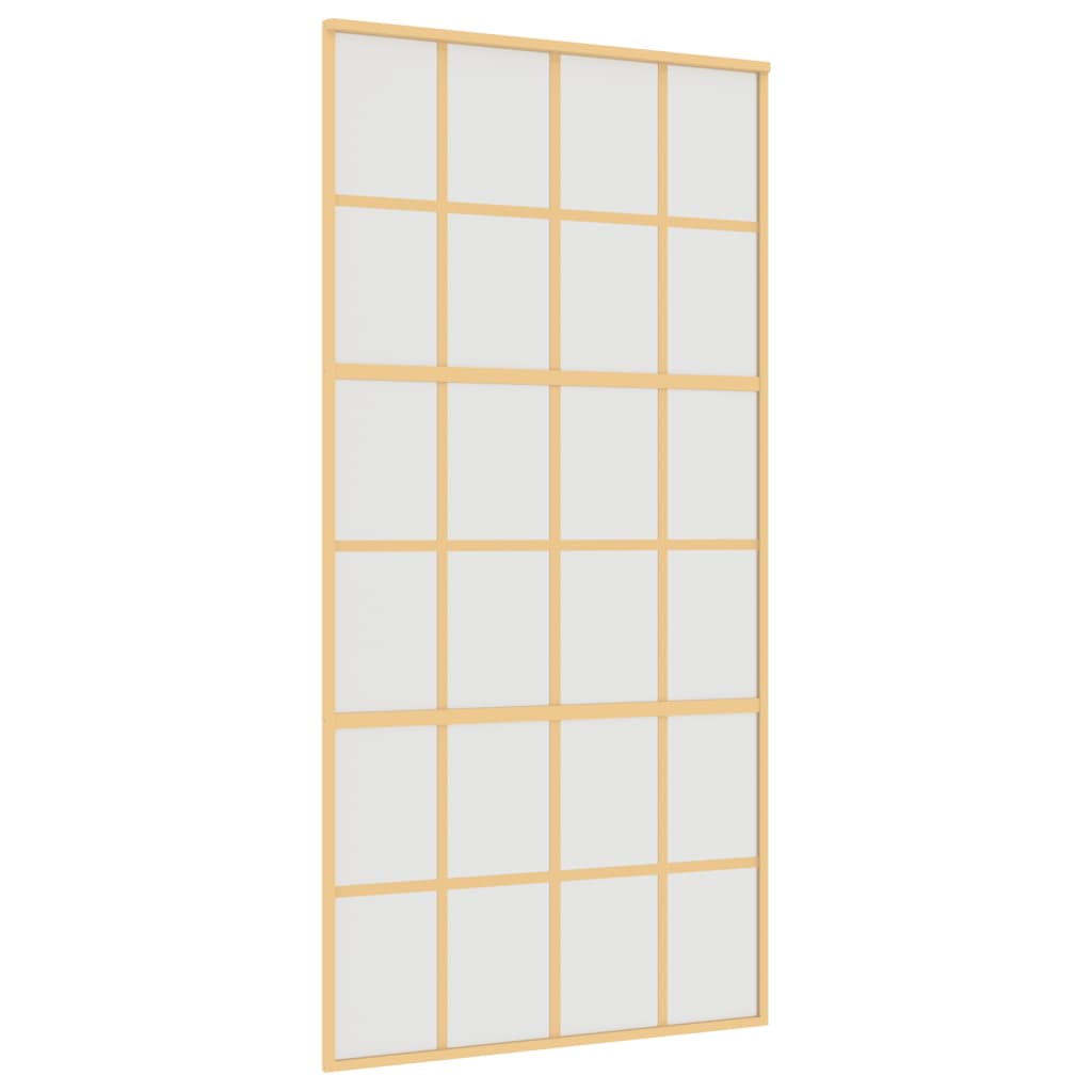 Porta Scorrevole Oro 102,5x205 Vetro Smerigliato ESG Alluminio