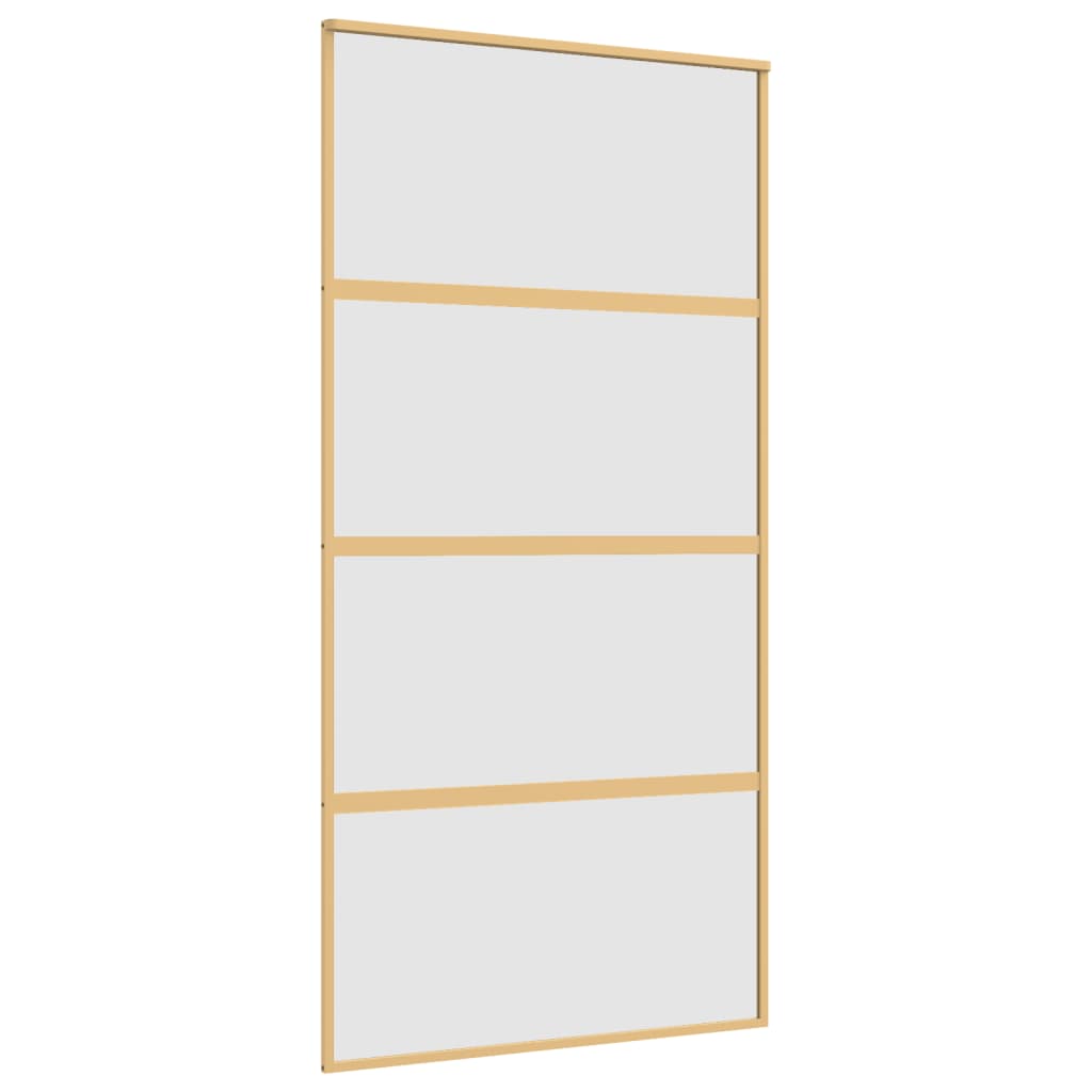 Porta Scorrevole Oro 102,5x205 Vetro Smerigliato ESG Alluminio