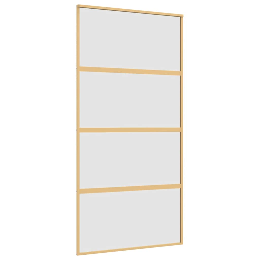 Porta Scorrevole Oro 102,5x205 Vetro Smerigliato ESG Alluminio
