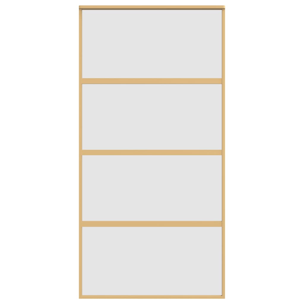 Porta Scorrevole Oro 102,5x205 Vetro Smerigliato ESG Alluminio