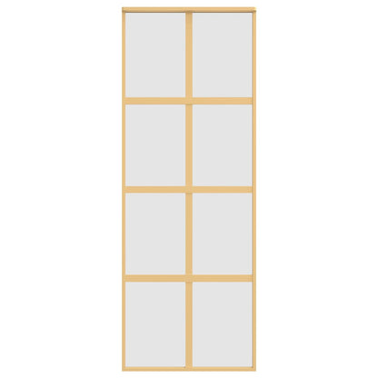 Porta Scorrevole Dorata 76x205 Vetro Smerigliato ESG Alluminio