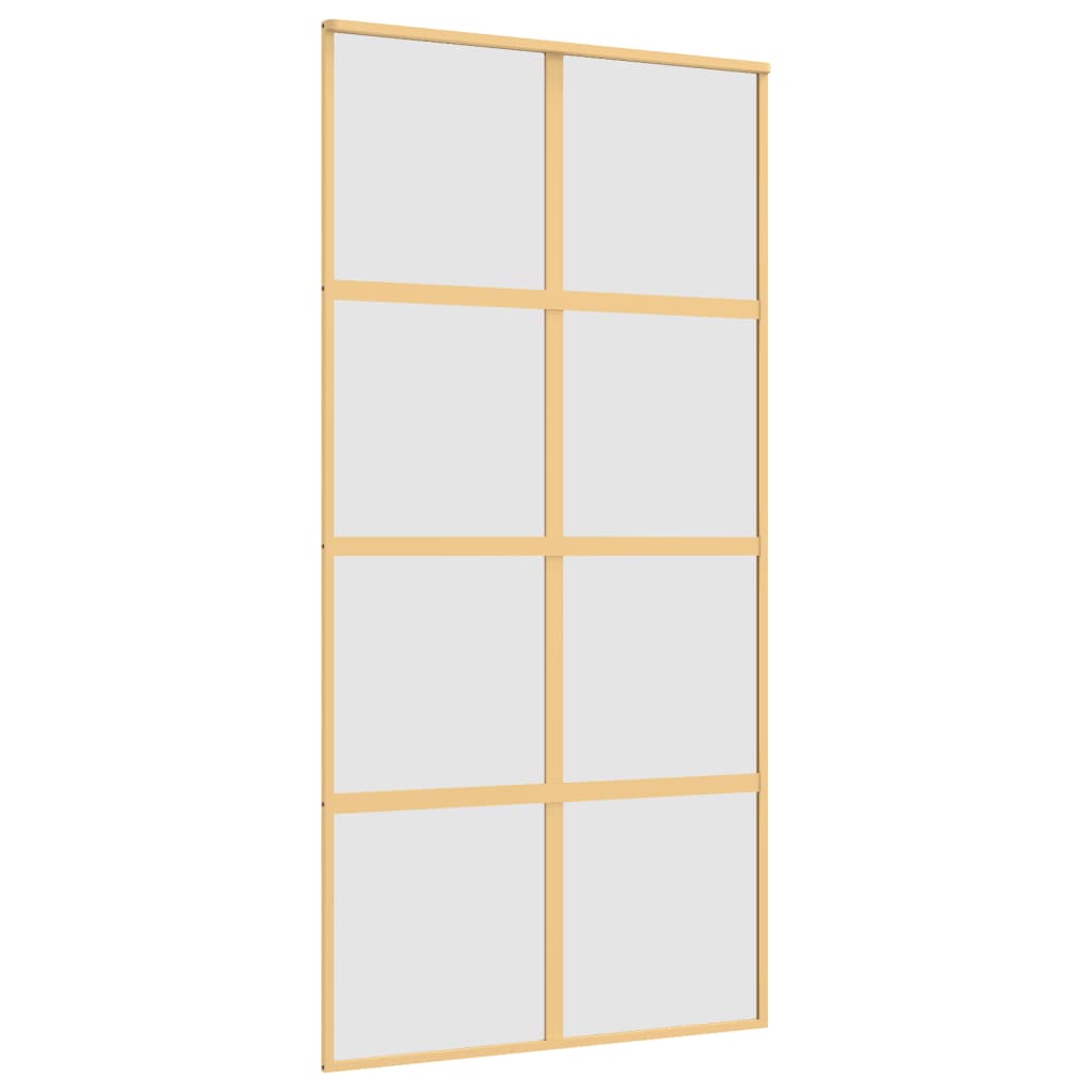 Porta Scorrevole Oro 102,5x205 Vetro Smerigliato ESG Alluminio