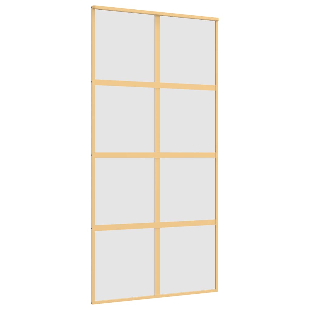 Porta Scorrevole Oro 102,5x205 Vetro Smerigliato ESG Alluminio