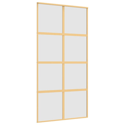Porta Scorrevole Oro 102,5x205 Vetro Smerigliato ESG Alluminio