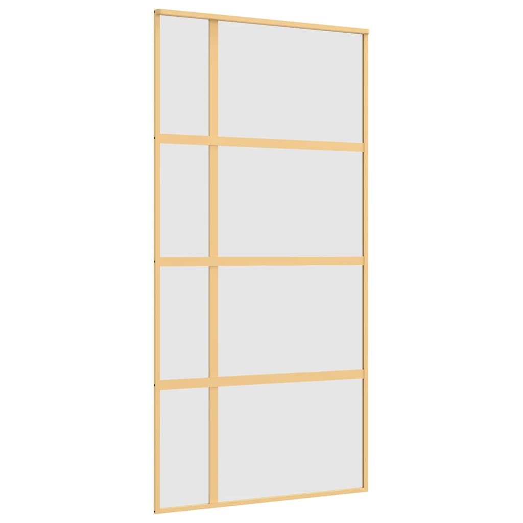 Porta Scorrevole Oro 102,5x205 Vetro Smerigliato ESG Alluminio
