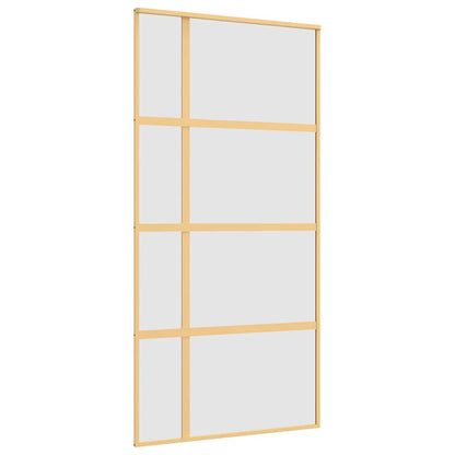 Porta Scorrevole Oro 102,5x205 Vetro Smerigliato ESG Alluminio