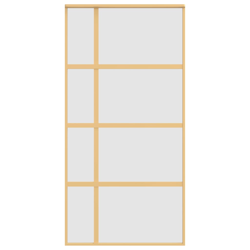 Porta Scorrevole Oro 102,5x205 Vetro Smerigliato ESG Alluminio
