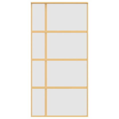 Porta Scorrevole Oro 102,5x205 Vetro Smerigliato ESG Alluminio
