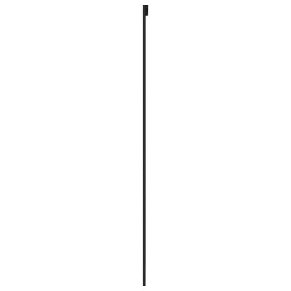 Porta Scorrevole Nera 102,5x205 cm Vetro Temperato e Alluminio