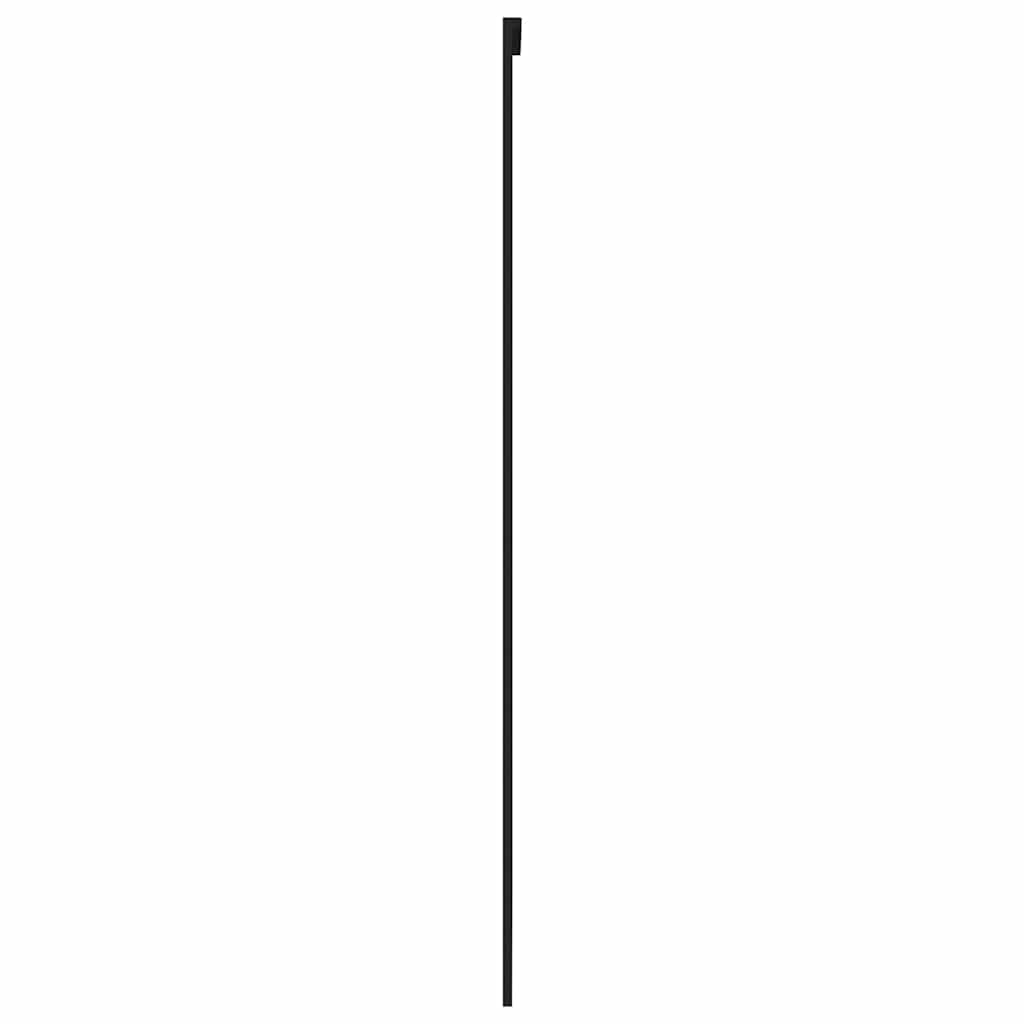 Porta Scorrevole Nera 102,5x205 cm Vetro Temperato e Alluminio