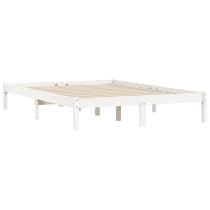 Letto senza Materasso Bianco 140x200 cm Legno Massello di Pino