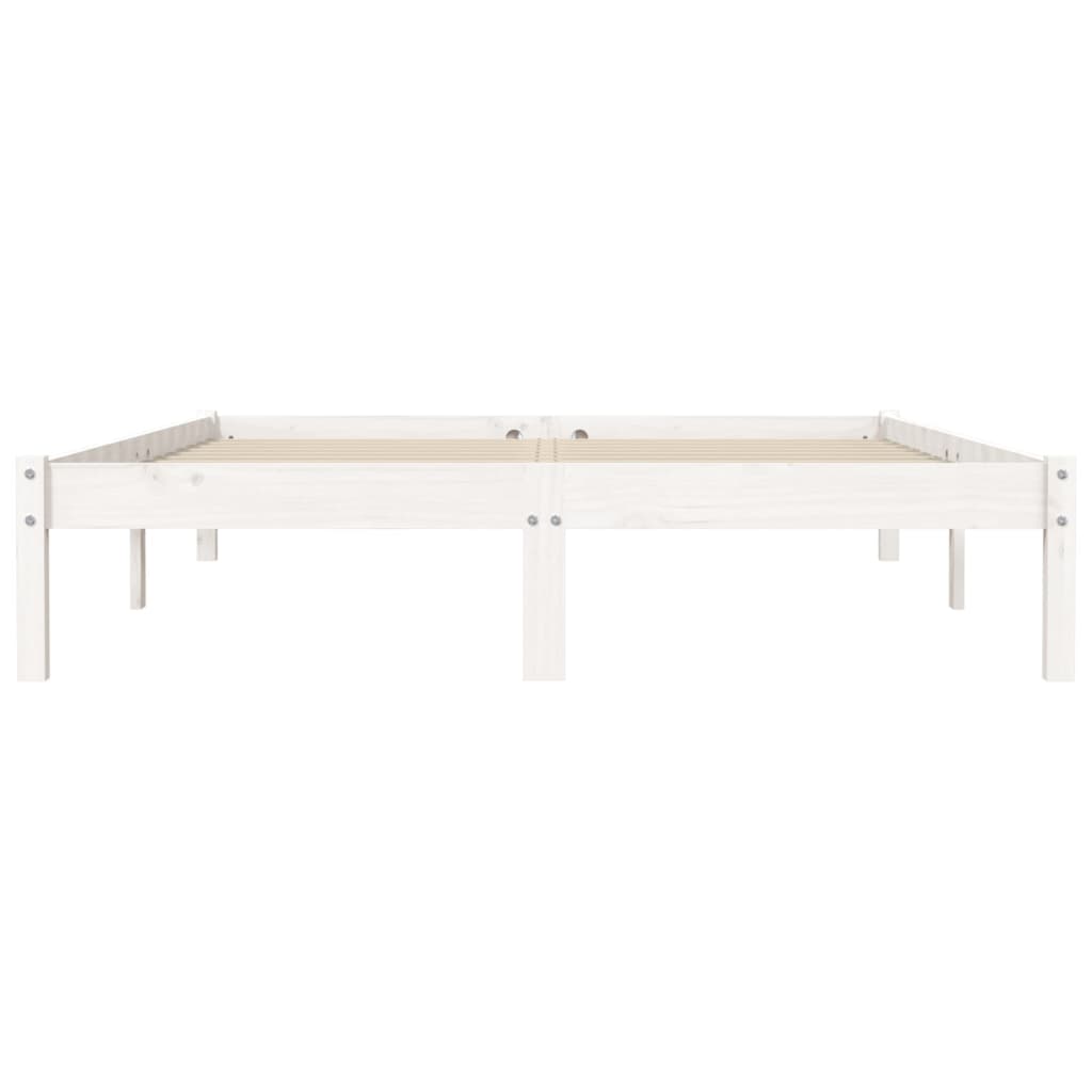 Letto senza Materasso Bianco 140x200 cm Legno Massello di Pino