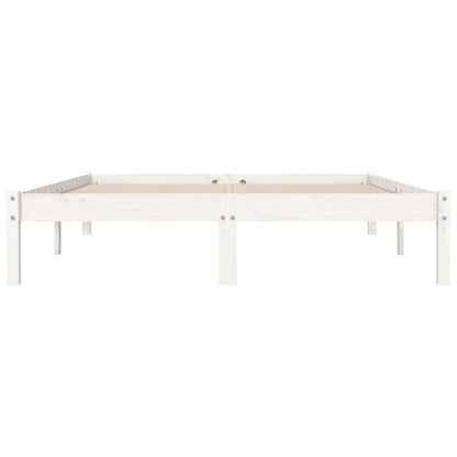 Letto senza Materasso Bianco 140x200 cm Legno Massello di Pino