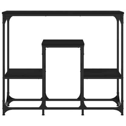 Tavolino Consolle Nero 89,5x28x76 cm in Legno Multistrato