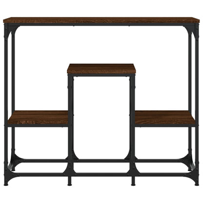 Tavolino Consolle Rovere Marrone 89,5x28x76cm Legno Multistrato