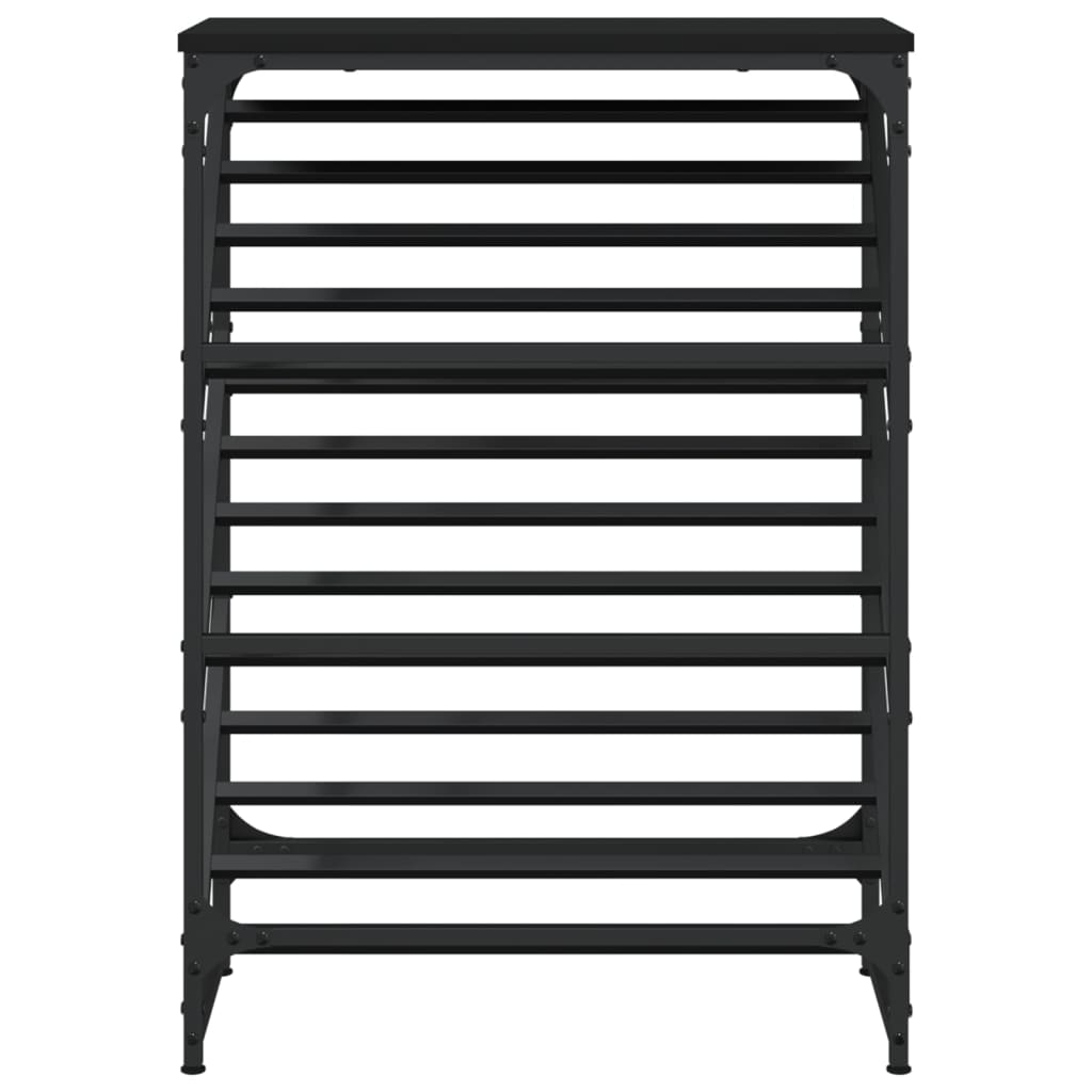 Scarpiera Nera 60x30x85 cm in Legno Multistrato
