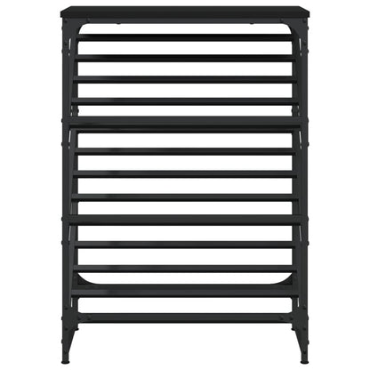 Scarpiera Nera 60x30x85 cm in Legno Multistrato
