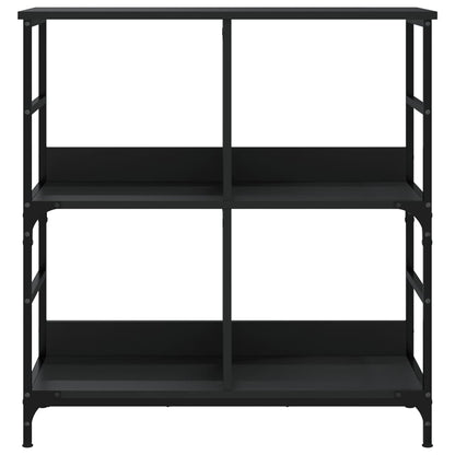 Libreria Nera 78,5x33x82 cm in Legno Multistrato