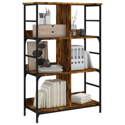 Libreria Rovere Fumo 78,5x33x117,5 cm in Legno Multistrato