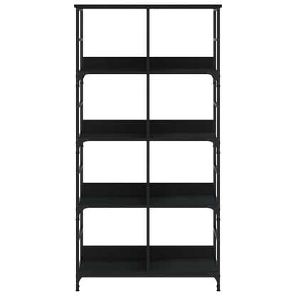 Libreria Nera 78,5x33x153 cm in Legno Multistrato