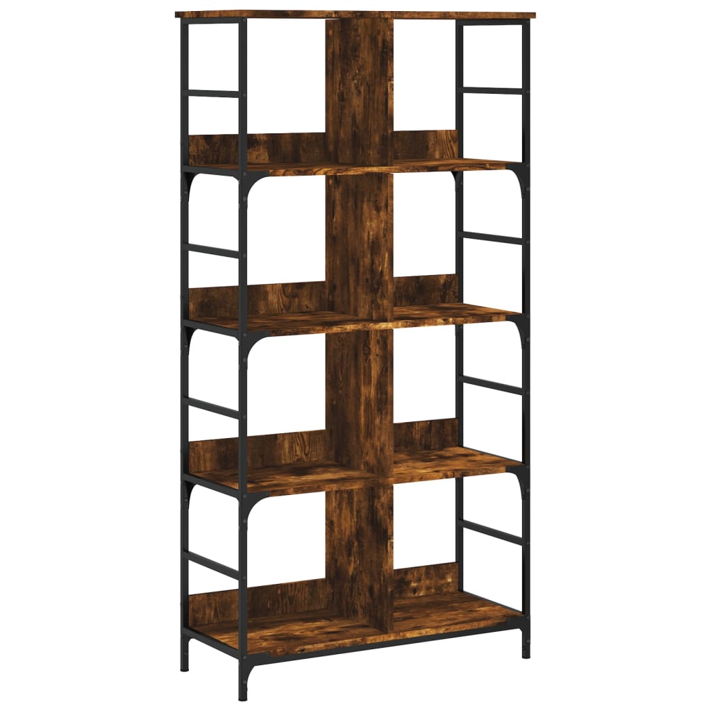 Libreria Rovere Fumo 78,5x33x153 cm in Legno Multistrato