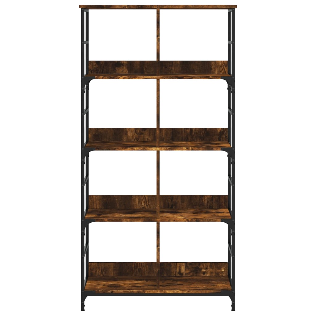Libreria Rovere Fumo 78,5x33x153 cm in Legno Multistrato