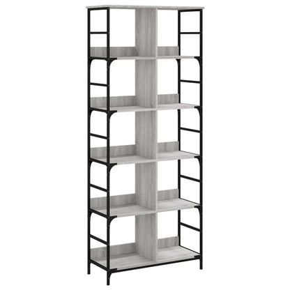 Libreria Grigio Sonoma 78,5x33x188,5 cm in Legno Multistrato