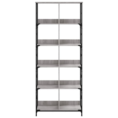 Libreria Grigio Sonoma 78,5x33x188,5 cm in Legno Multistrato