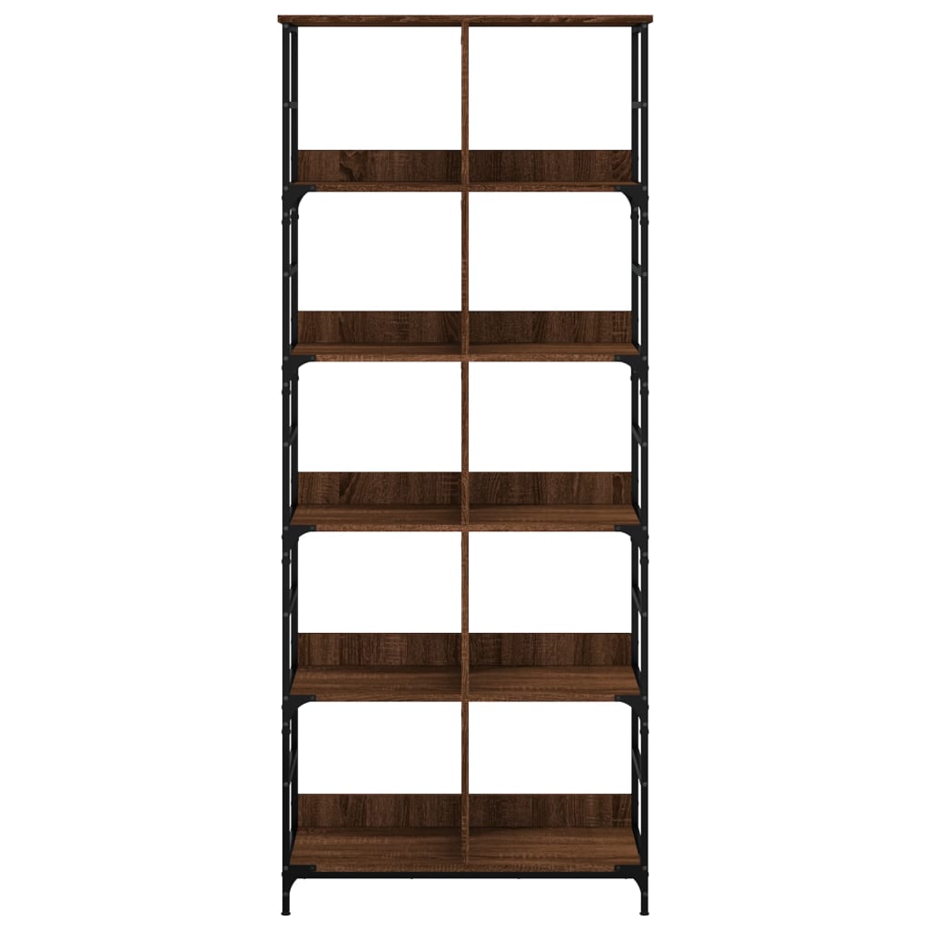 Libreria Rovere Marrone 78,5x33x188,5 cm in Legno Multistrato