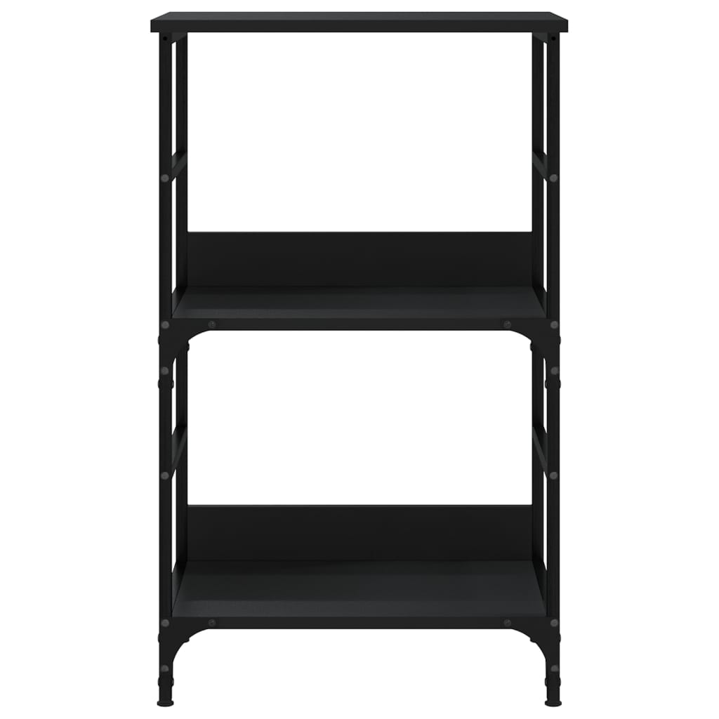 Libreria Nera 50x33x82 cm in Legno Multistrato