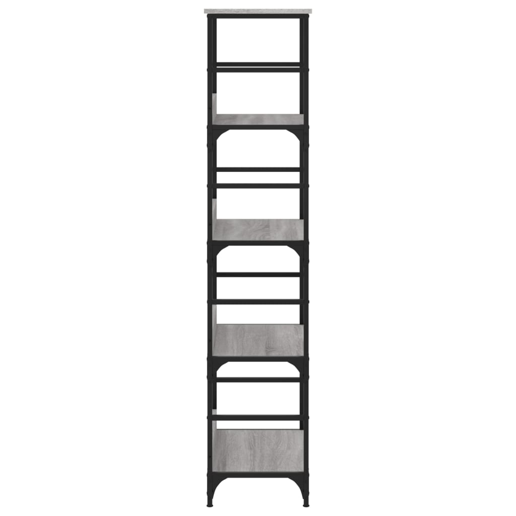 Libreria Grigio Sonoma 50x33x153 cm in Legno Multistrato