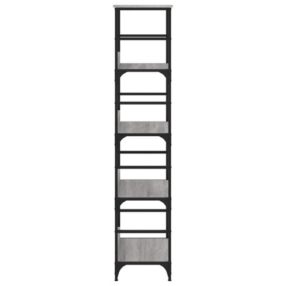 Libreria Grigio Sonoma 50x33x153 cm in Legno Multistrato