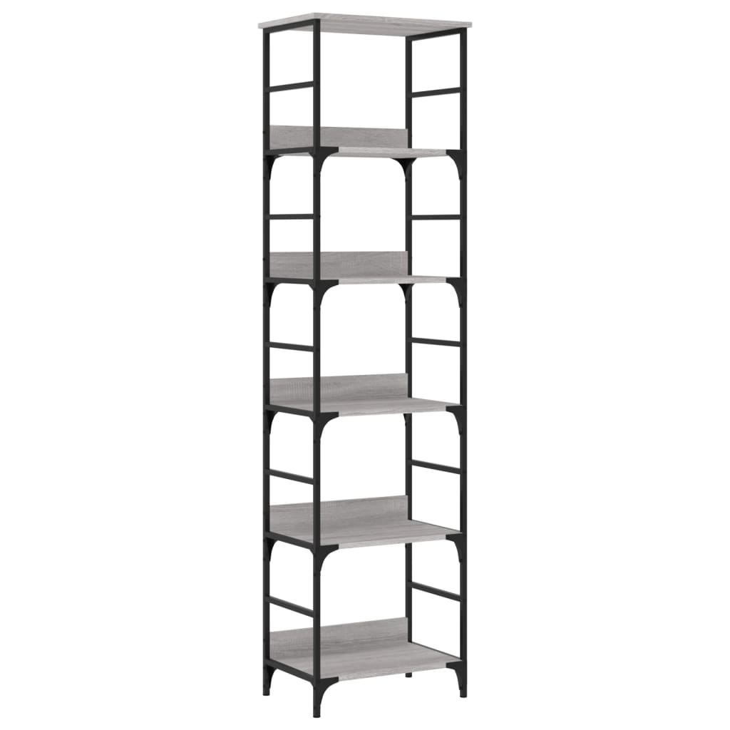 Libreria Grigio Sonoma 50x33x188,5 cm in Legno Multistrato