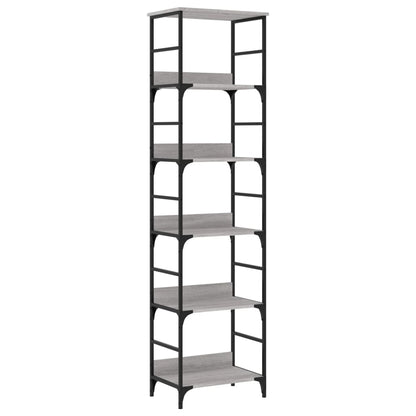 Libreria Grigio Sonoma 50x33x188,5 cm in Legno Multistrato