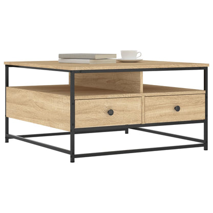 Tavolino da Salotto Rovere Sonoma 80x80x45cm Legno Multistrato