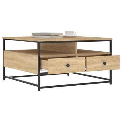 Tavolino da Salotto Rovere Sonoma 80x80x45cm Legno Multistrato