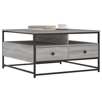 Tavolino da Salotto Grigio Sonoma 80x80x45 cm Legno Multistrato