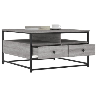 Tavolino da Salotto Grigio Sonoma 80x80x45 cm Legno Multistrato