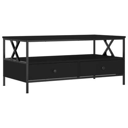 Tavolino da Salotto Nero 100x51x45 cm in Legno Multistrato