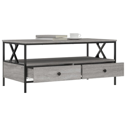 Tavolino da Salotto Grigio Sonoma 100x51x45cm Legno Multistrato