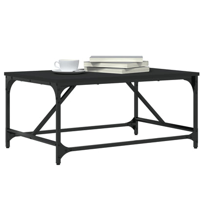 Tavolino da Salotto Nero 75x50x35 cm in Legno Multistrato