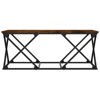 Tavolino da Salotto Rovere Fumo 100x49x40 cm Legno Multistrato