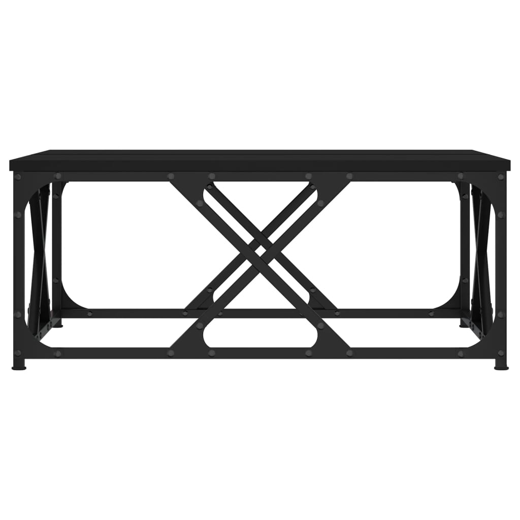 Tavolino da Salotto Nero 70x70x30 cm in Legno Multistrato