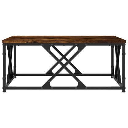 Tavolino da Salotto Rovere Fumo 70x70x30cm in Legno Multistrato