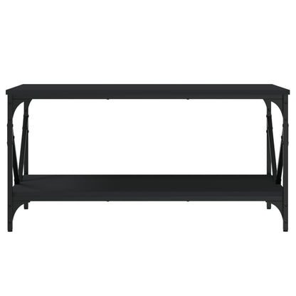 Tavolino da Salotto Nero 90x50x45 cm in Legno Multistrato