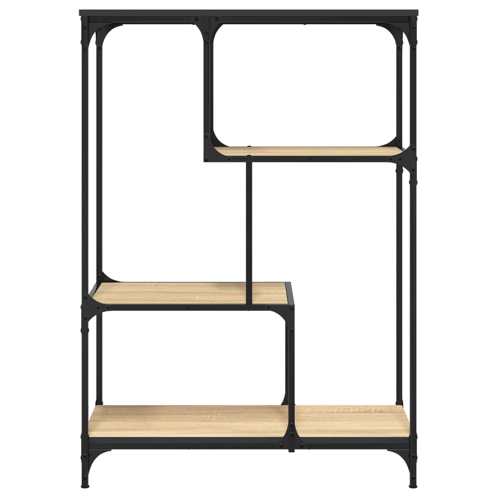 Libreria Rovere Sonoma 81x36x115 cm Legno Multistrato e Acciaio