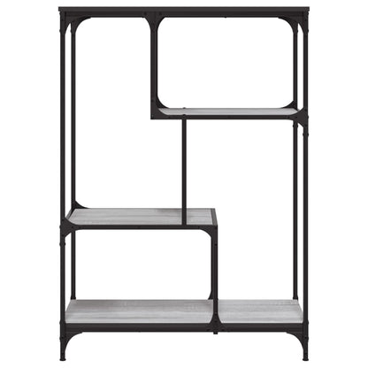 Libreria Grigio Sonoma 81x36x115 cm Legno Multistrato e Acciaio