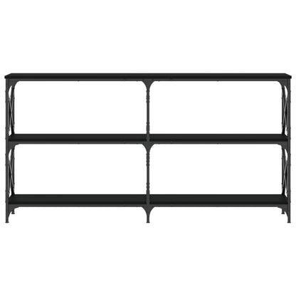Tavolino Consolle Nero 156x28x80,5 cm in Legno Multistrato